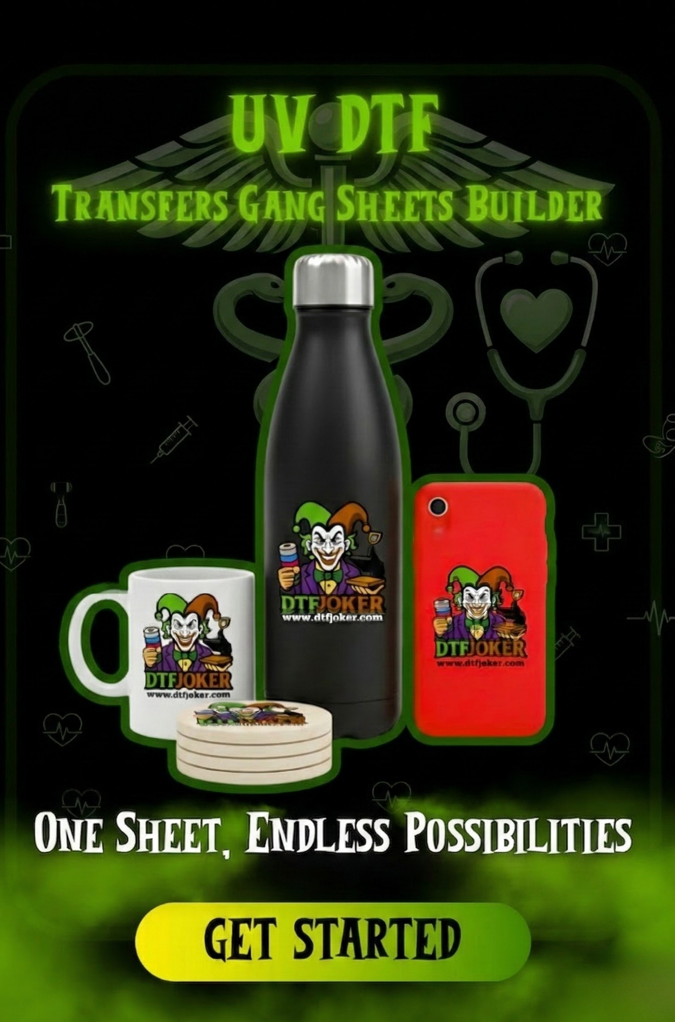 UV DTF Transfers Gang Sheets Builder