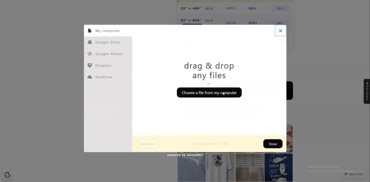 Upload Your Design